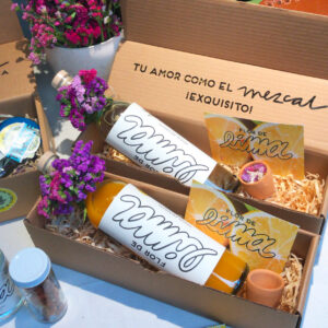 Mezcal Decorado con Flores